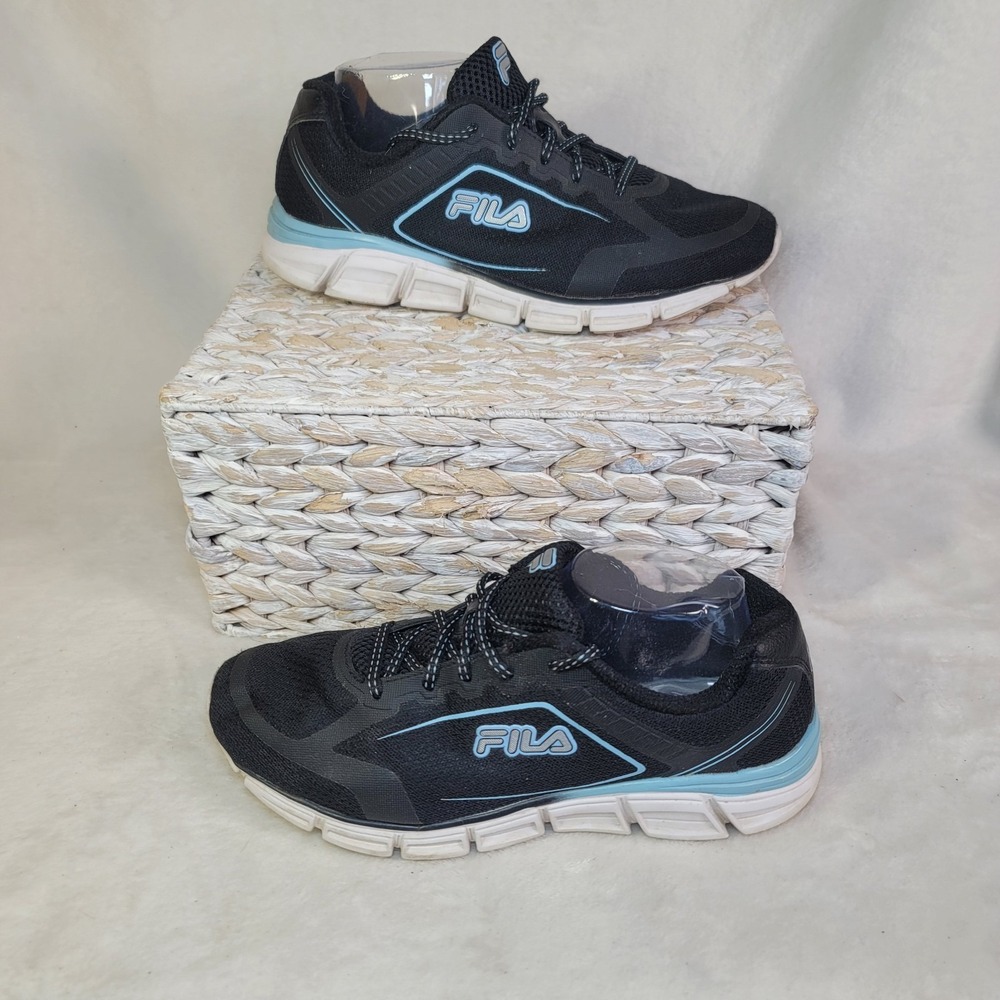 FILA Sneakers Activewear Athletic Athleisure Black Mesh Size 9 Women Running